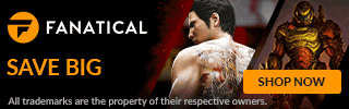 Fanatical banner ad reading SAVE BIG with a SHOP NOW button